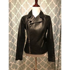 Simply Vera Vera Wang Faux Leather Ribbed Jacket